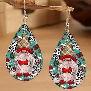3/$12~Christmas Gnome Earrings